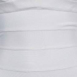 Pre Owned Herve Leger White Bandage Knit Mini Dress S