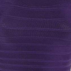 Pre Owned Herve Leger Purple Jersey Lisa Mini Dress XS