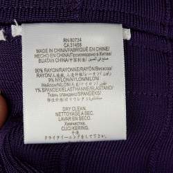 Pre Owned Herve Leger Purple Jersey Lisa Mini Dress XS