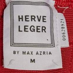 مملوكة مسبقًا فستان باندج هير في ليجي أحمر جيرسي ضيق ميدي صغير جداً