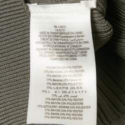 مملوكة مسبقًا فستان هيرفي ليجي رمادي محبوك مضلع بأكمام مربوطة صغير جدًا