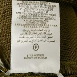 Pre Owned Herve Leger Olive Green Bandage Knit Kayitlyn Dress S