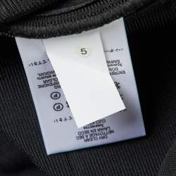 Pre Owned فستان هيرفي ليجي ضيق ثنيات تريكو وتول أزرق داكن XS