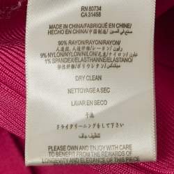 Pre Owned Herve Leger Pink Rayon Blend Bodycon Mini Dress XXS