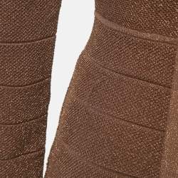 مملوكة مسبقًا فستان هيرفي ليجي فلورنسيا ميني باندج تريكوت وردي غامق مقاس صغير