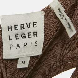 مملوكة مسبقًا فستان هيرفي ليجي فلورنسيا ميني باندج تريكوت وردي غامق مقاس صغير