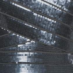 Pre Owned Herve Leger Midnight Blue Sequin Sarai Mini Dress M