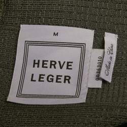 Pre Owned Herve Leger Midnight Blue Sequin Sarai Mini Dress M