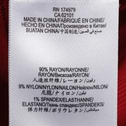 Pre Owned فستان هيرفي ليجي باندج ضيق تريكو أحمر صغير جداً