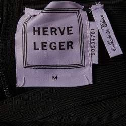 Pre Owned فستان ماكسي فليرد كايين بنيتاج أسود هيرفي ليجي مقاس متوسط