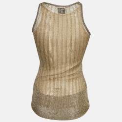 Pre Owned توب تانك هيرفي ليجيه معدني ميتراليك تريكو مقاس صغير - سمول