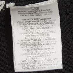 Pre Owned Herve Leger Black Stretch Knit One Shoulder Mini Dress XS