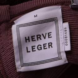 Herve Leger Prune Sequined Bandage Dress M