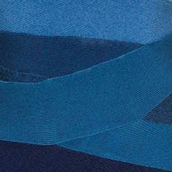 Herve Leger Ombre Blue Knit Strapless Bandage Mini Dress S 