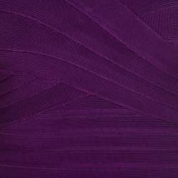 Pre Owned Herve Leger Purple Knit Strapless Signature Essential Dress XS 