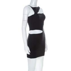 Herve Leger Black Bandage Cutout Vivien Mini Dress XS