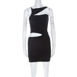 Herve Leger Black Bandage Cutout Vivien Mini Dress XS