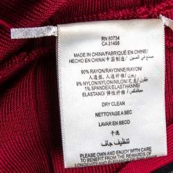 Herve Leger Burgundy Lauren Bandage Cocktail Dress XS