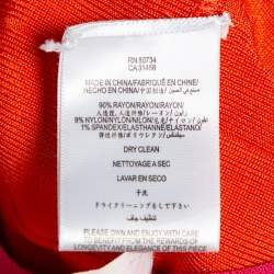 Herve Leger Orange & Pink Colorblock Bandage Billie Mini Dress XS
