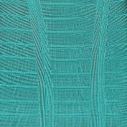 Herve Leger Blue Bandage Cap Sleeve Bodycon Dress S