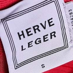 Herve Leger Pink Synthetic Ardell Bodycon Dress S