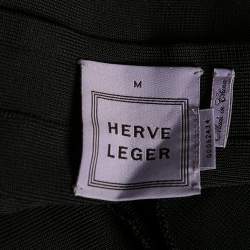 Herve Leger Black Knit Bodycon Leggings M