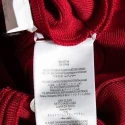 Herve Leger Red Bandage Bodycon Midi Dress XS