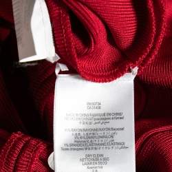 Herve Leger Red Bandage Bodycon Midi Dress XS