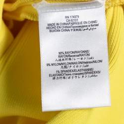 Herve Leger Yellow Bandage Convertible Strap Bodycon Dress M