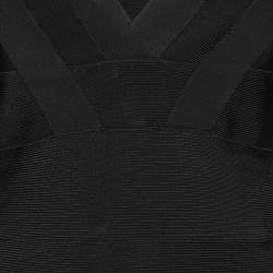 Herve Leger Black Bandage Sleeveless Short Dress M
