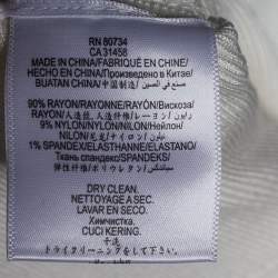 Pre Owned Herve Leger Alabaster Knit Origami Fold Detail Viktoria Zip Up Jacket S