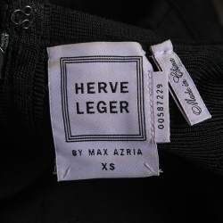 Herve Leger by Max Azria Black Stretch Knit Jumpsuit XS