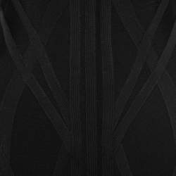 Herve Leger by Max Azria Black Stretch Knit Jumpsuit XS
