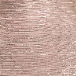 Pre Owned Herve Leger Light Pink & Gold Coated Bandage Ellen Maxi Dress M