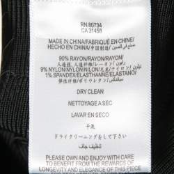Herve Leger Black Knit Bandage Long Dress M