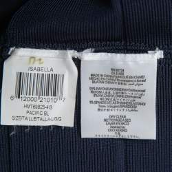 Herve Leger Dark Blue Bandage Knit Midi Dress L