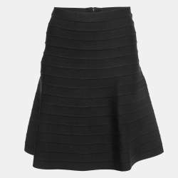 Herve Leger Black Bandage Knit Mini Skirt M