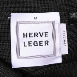 Herve Leger Black Bandage Knit Mini Skirt M