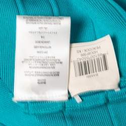 Herve Leger Blue Knit Sleeveless Bandage Dress XS