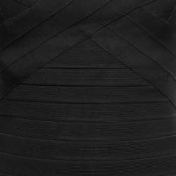 Herve Leger Black Knit Sleeveless Bandage Dress XS