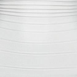 Herve Leger White Bandage Knit Ellen Maxi Dress XXS