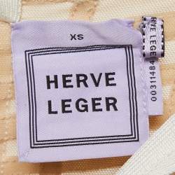 Herve Leger White Knit Gisele Bandage Midi Dress XS