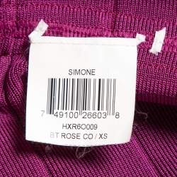 Herve Leger Multicolor Strapless Bandage Knit Mini Dress XS