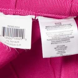 Pre Owned Herve Leger Pink Bandage Knit Rebekka Dress S