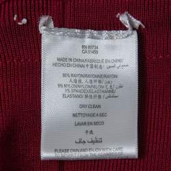 Herve Leger Burgundy Bandage Knit Bodycon Dress S