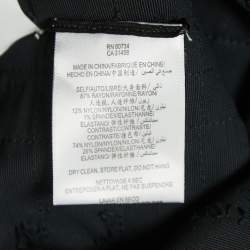 Herve Leger Black Sequined Knit Strapless Mini Dress L