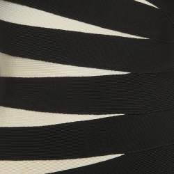 Herve Leger Black/Off White Knit Sleeveless Mini Bandage Dress XS