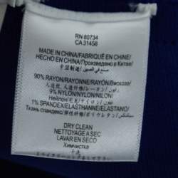 Herve Leger Black/Blue Knit Flared Mini Skirt S