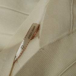 Herve Leger White Bandage Knit Bodycon Dress S