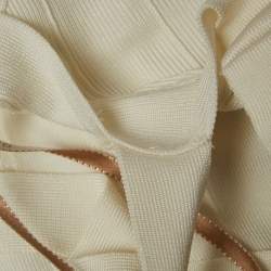 Herve Leger White Bandage Knit Bodycon Dress S